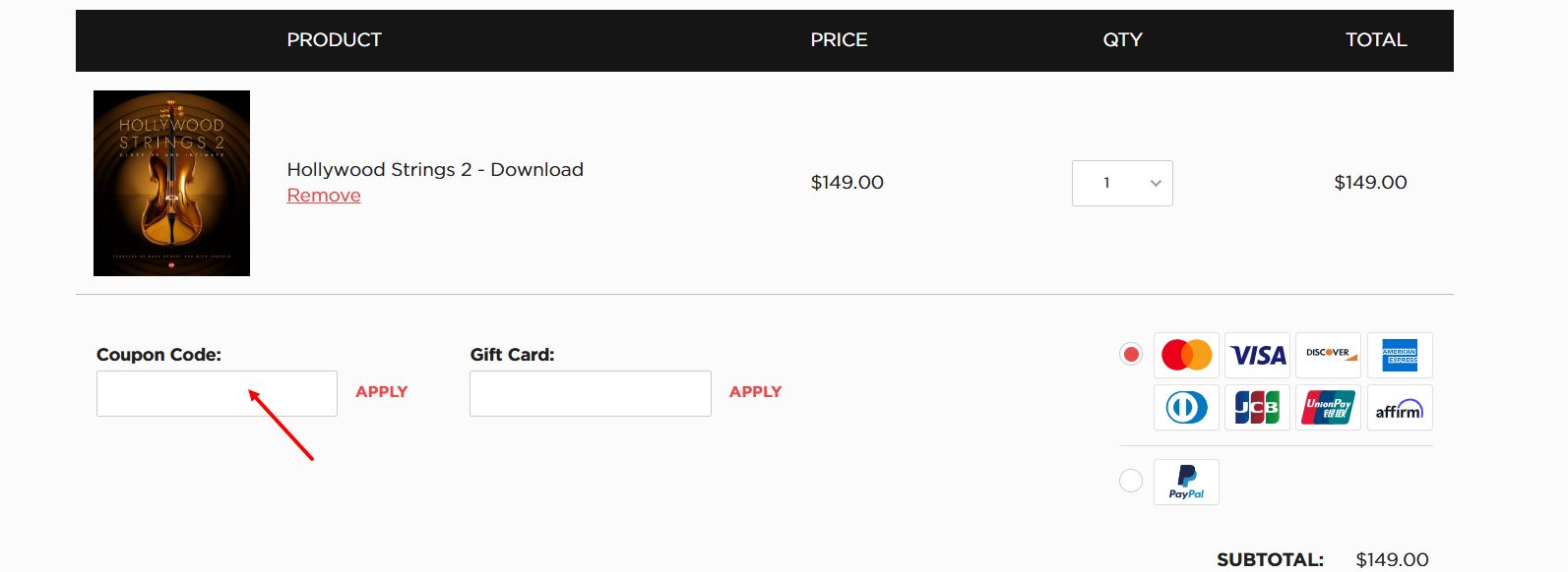 “How to apply a EastWest Sounds promo code”