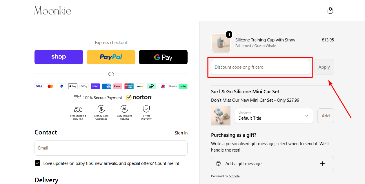How to activate a Moonkie promo code
