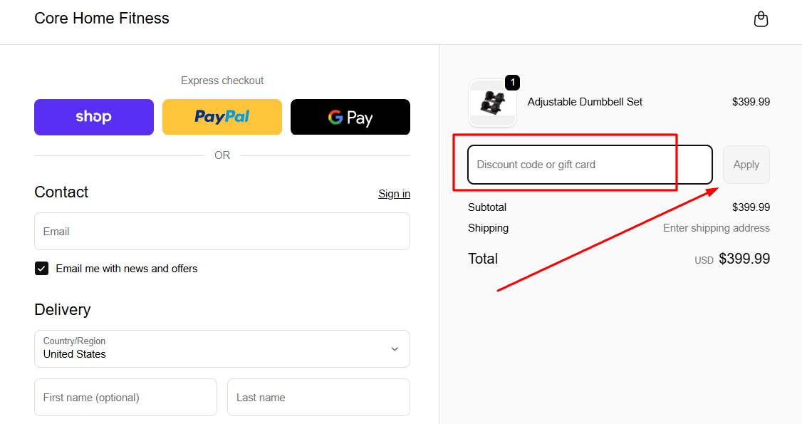 How to activate a Core Home Fitness promo code
