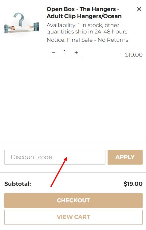 “How to apply a Shop Horne promo code”