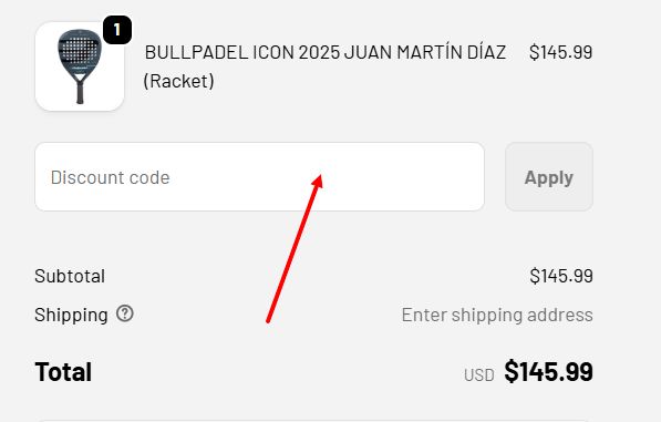 “How to activate a Padel Market promo code”