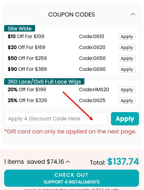“How to apply an Ashimary Hair promo code”