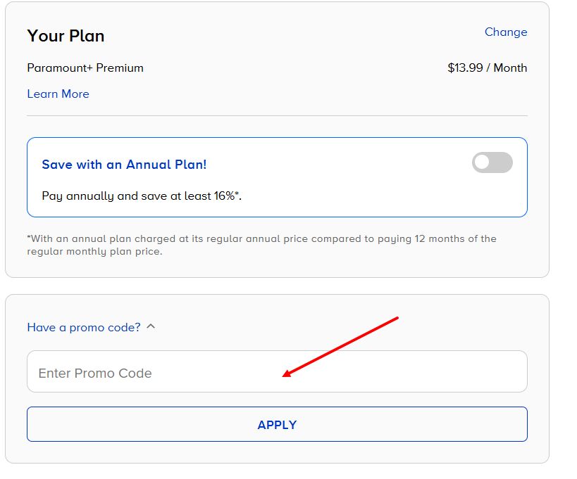 “How to apply a CBS TV promo code”