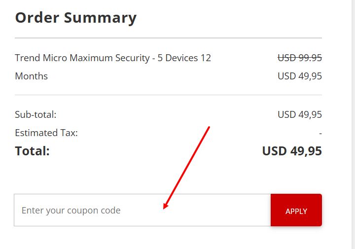 “How to apply a Trend Micro promo code”