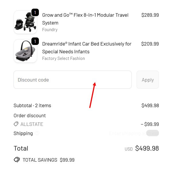 “How to apply a Dorel Juvenile promo code”