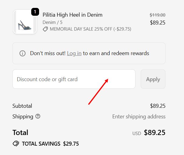 “How to apply a Jessica Simpson promo code”
