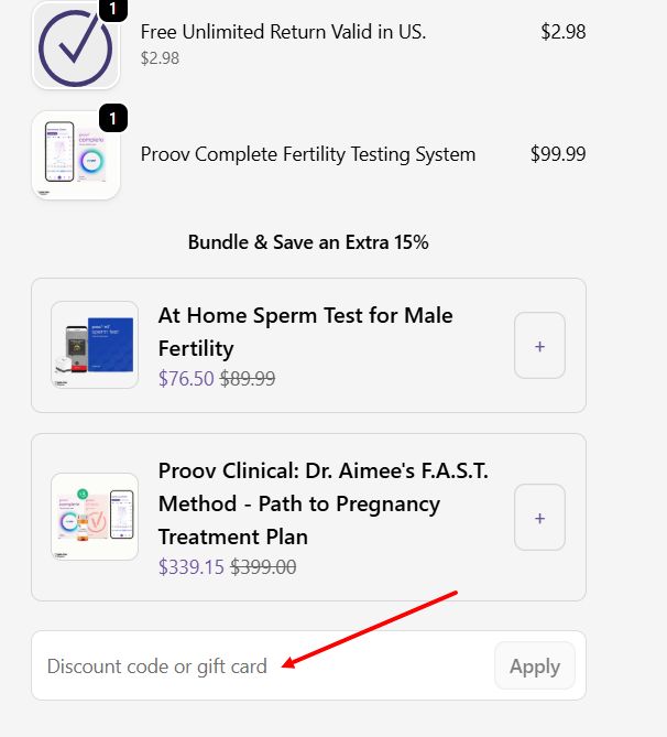“How to apply a Proov promo code”