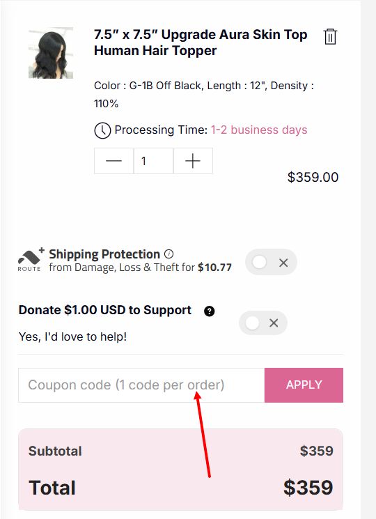 “How to apply a Uniwigs promo code”