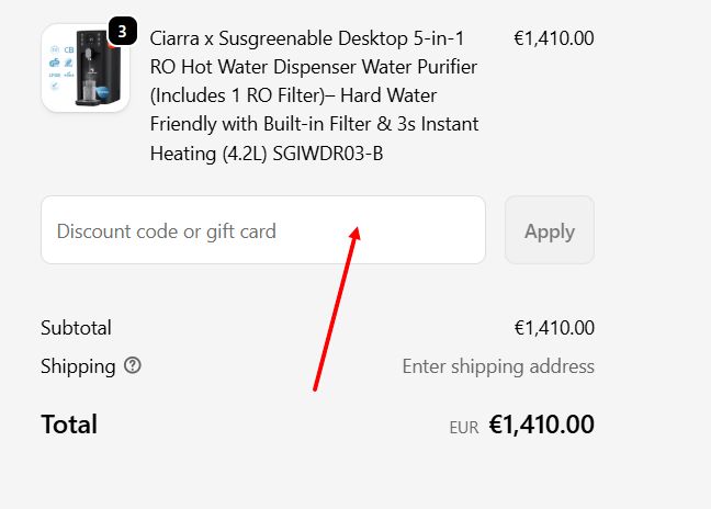 “How to apply a Ciarra promo code”
