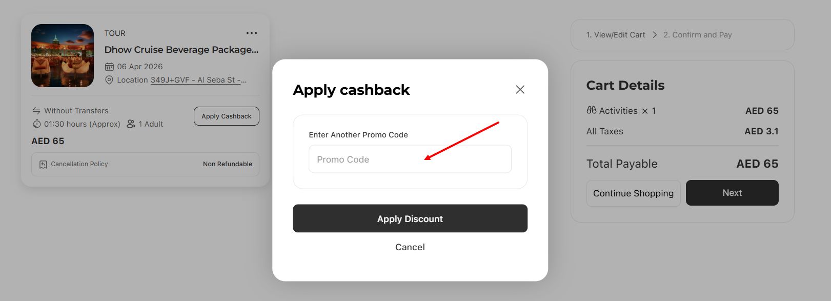 “How to apply a Rayna Tours promo code”
