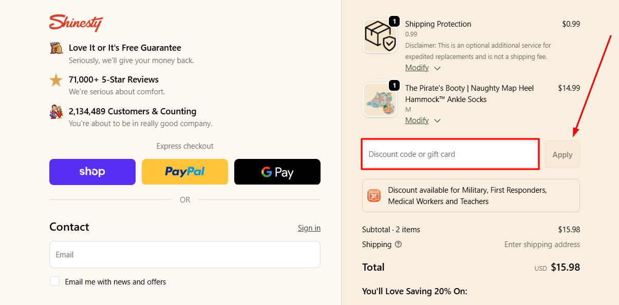 How to activate a Shinesty promo code