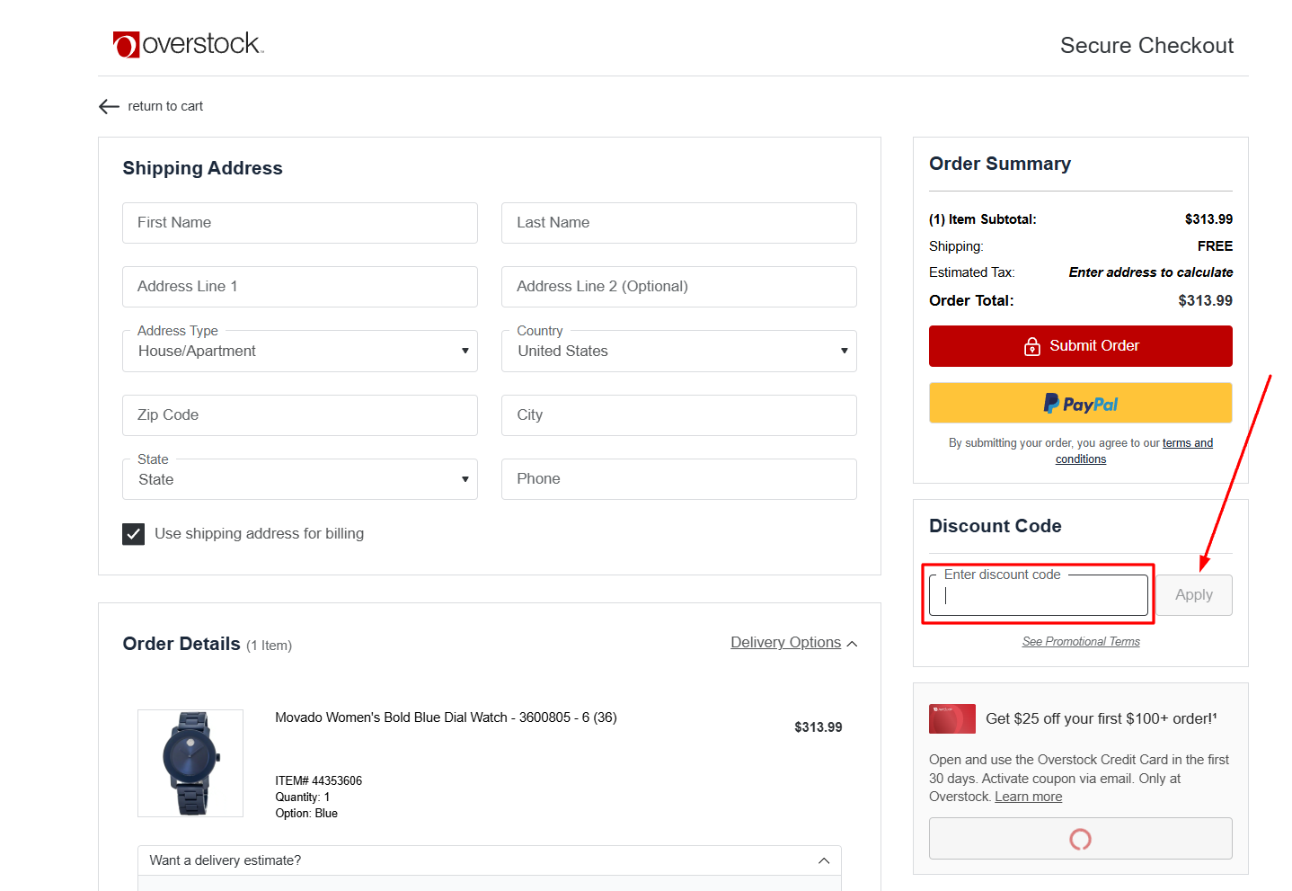 How to activate an Overstock promo code