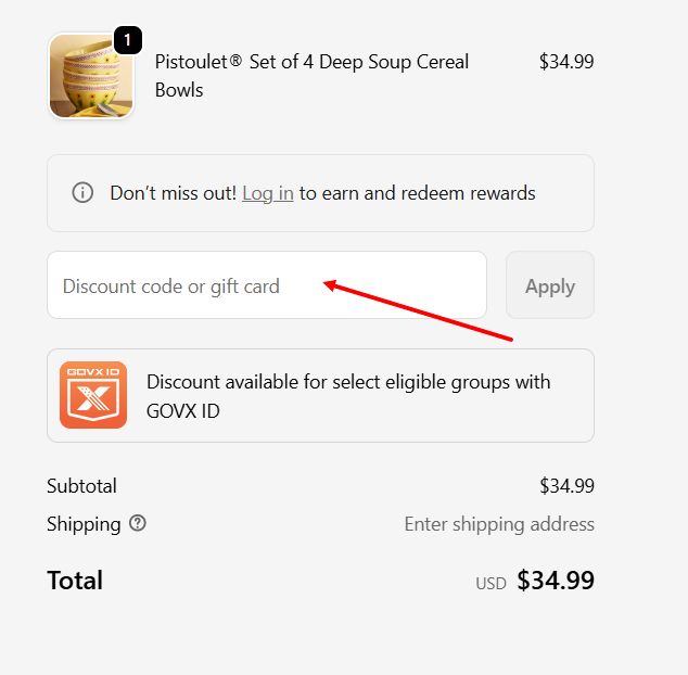 “How to apply a Pfaltzgraff promo code”
