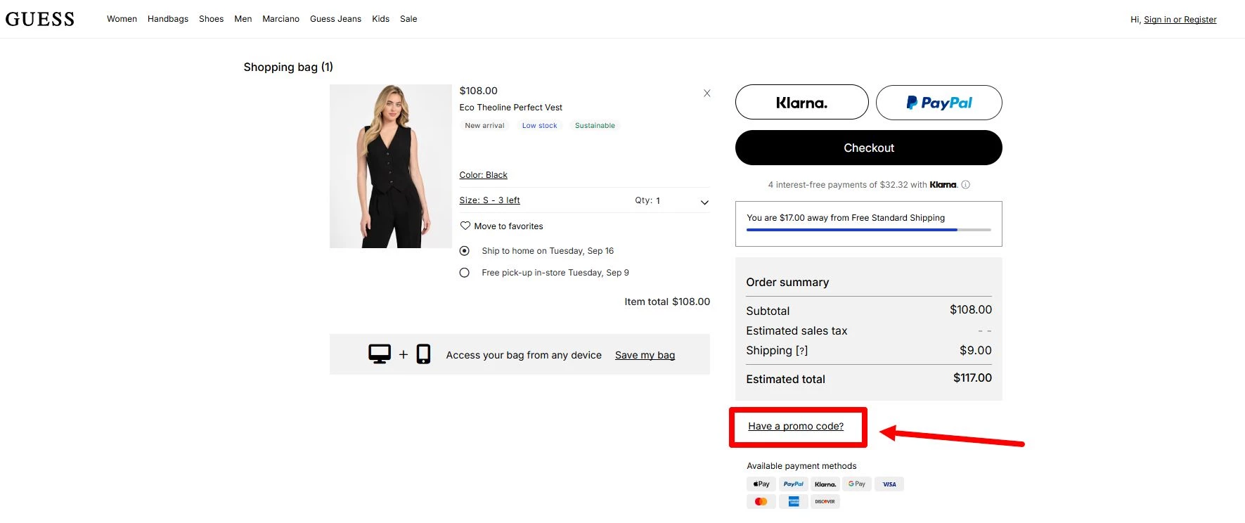 GUESS Promo Code