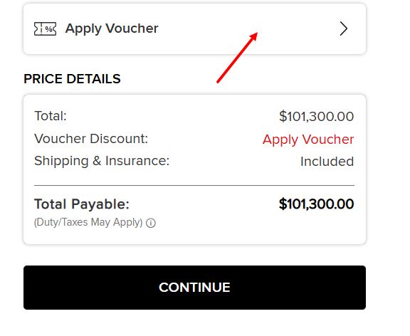 “How to apply a The Luxury Closet promo code”