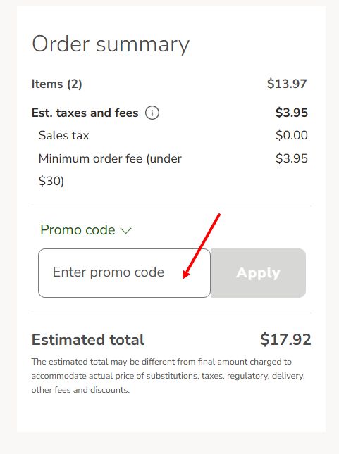 “How to apply a Shaw's promo code”