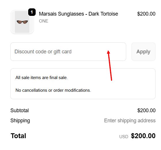 “How to apply a Anine Bing promo code”
