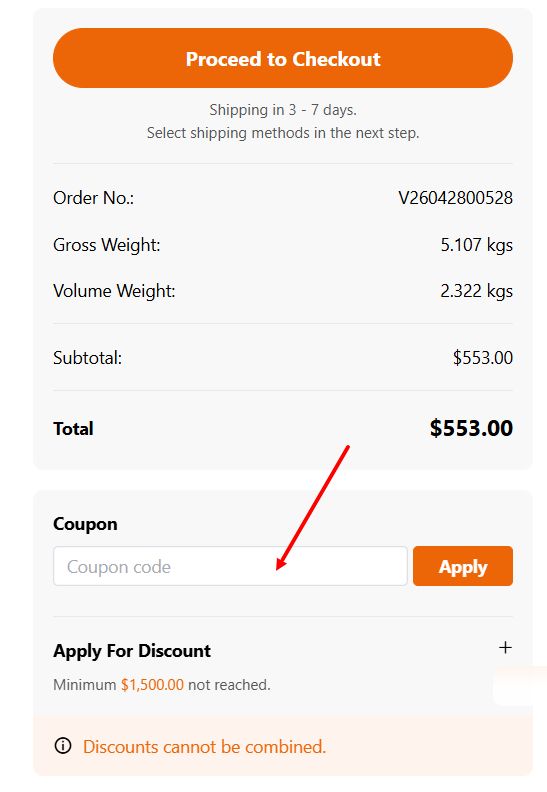 “How to apply a TVC-Mall promo code”