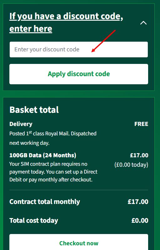 “How to apply an Asda Mobile promo code”
