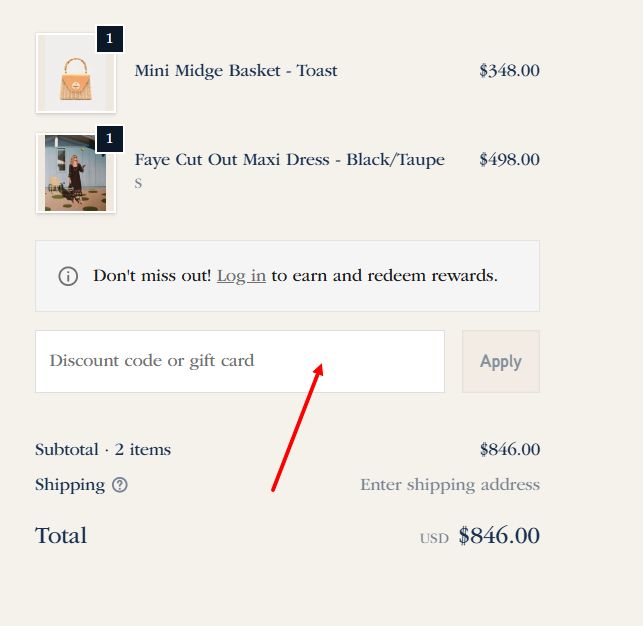 “How to apply a Frances Valentine promo code”
