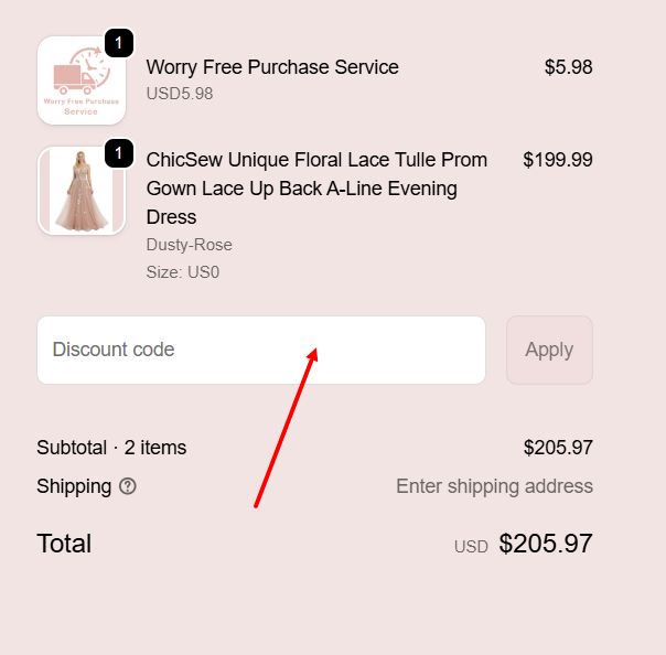 “How to apply a ChicSew promo code”