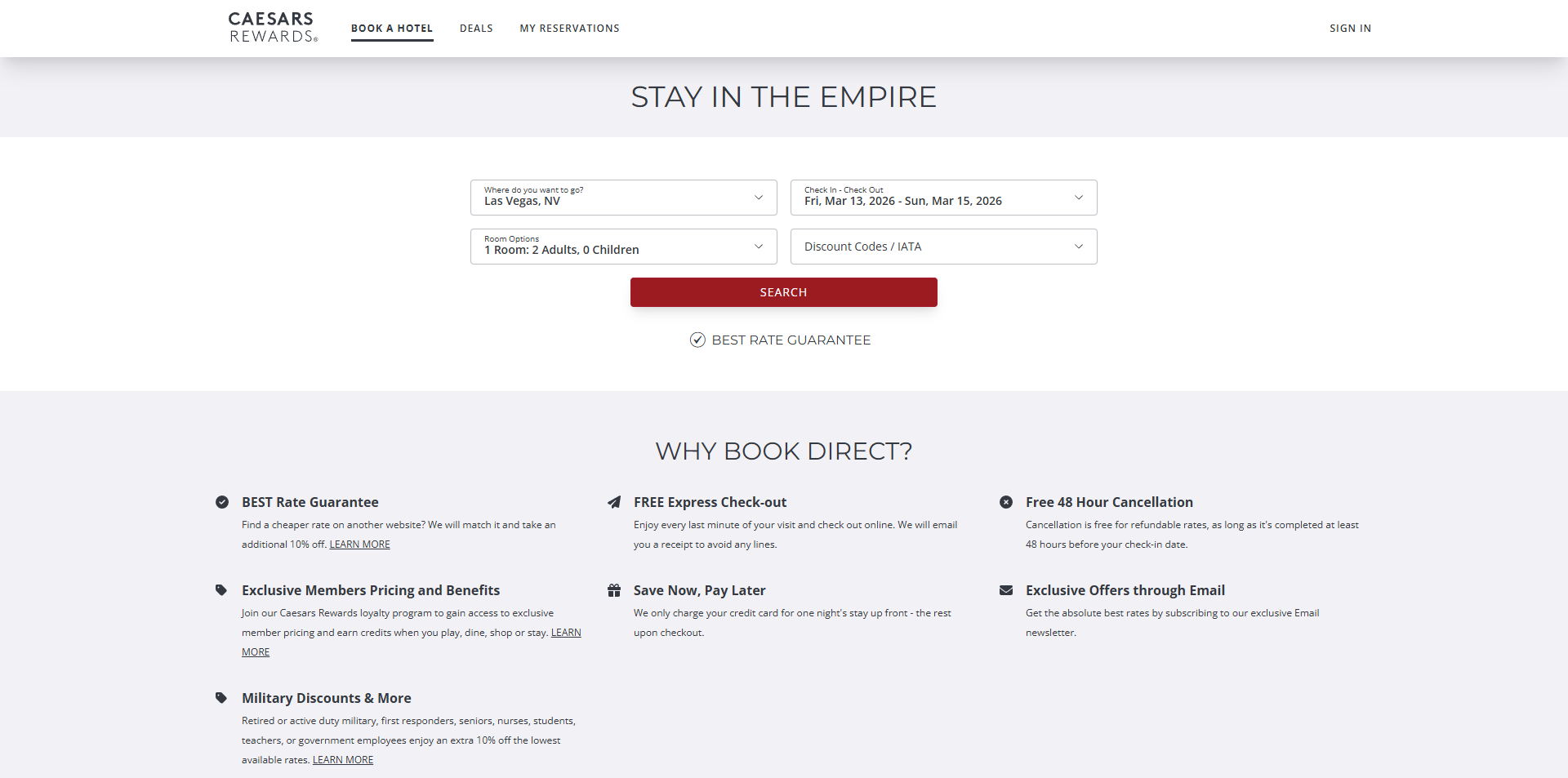 Caesars Rewards Promo Code