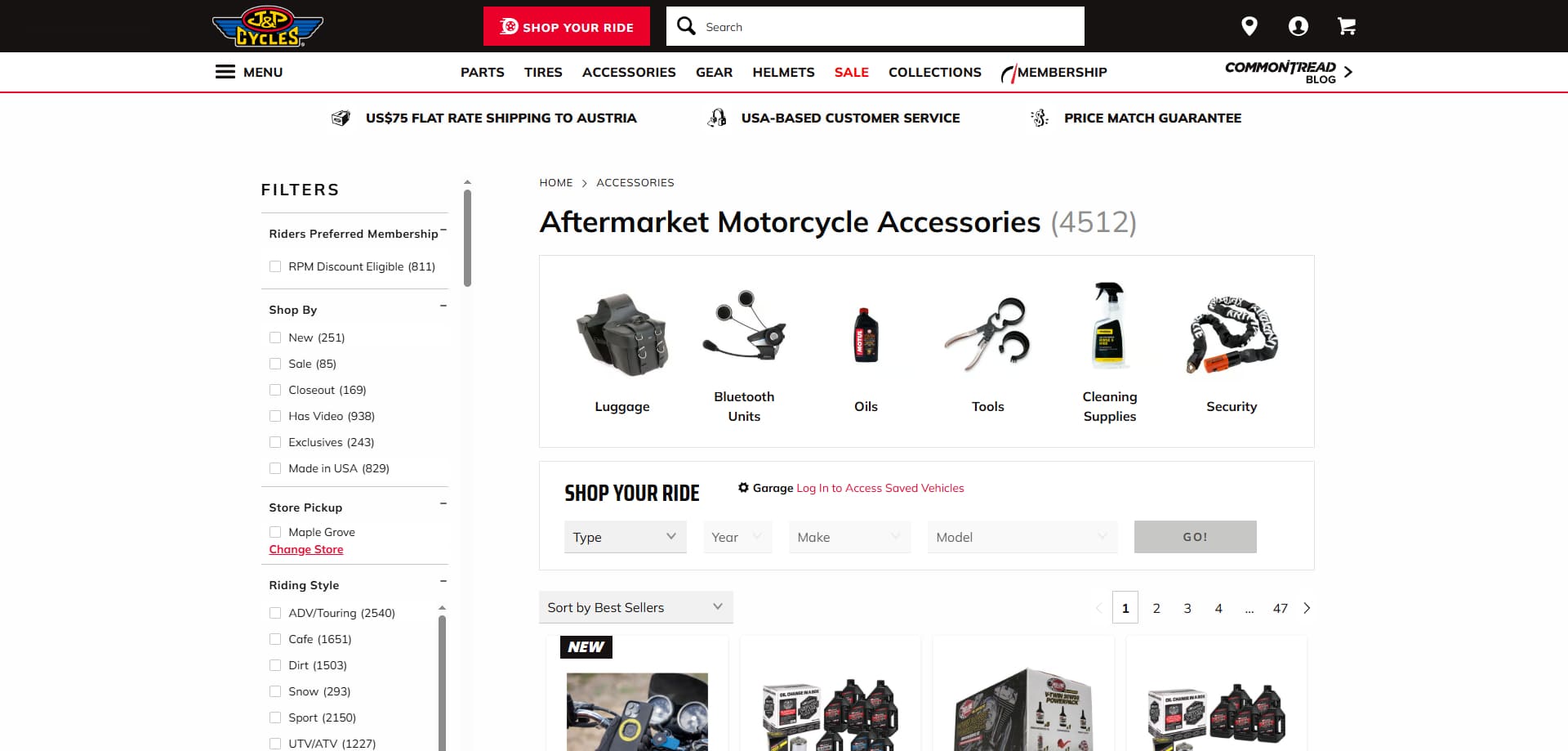 J&P Cycles Promo Code