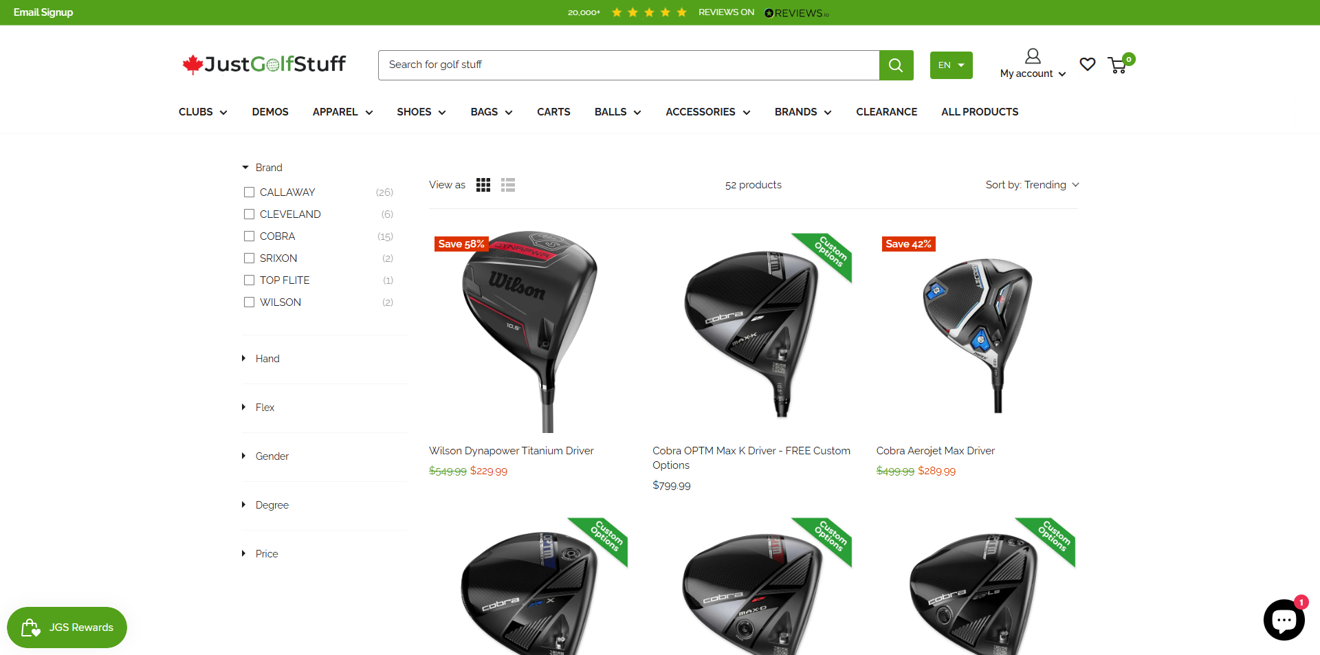 Just Golf Stuff coupons