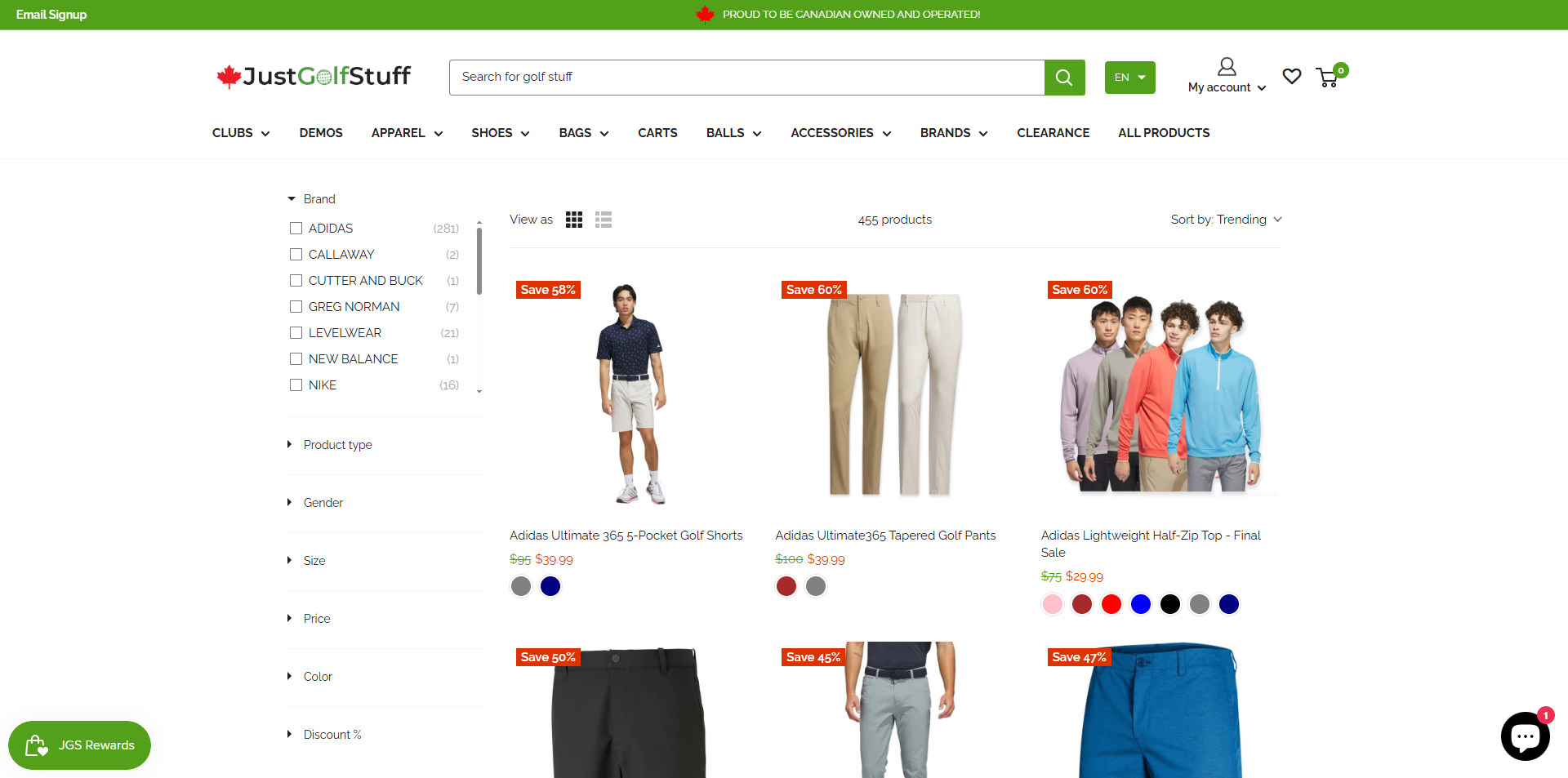 Just Golf Stuff voucher