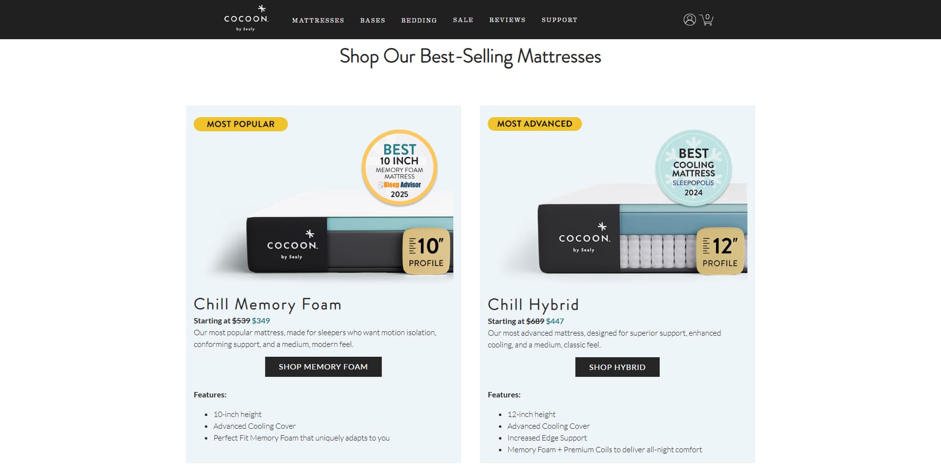 Cocoon by Sealy coupons