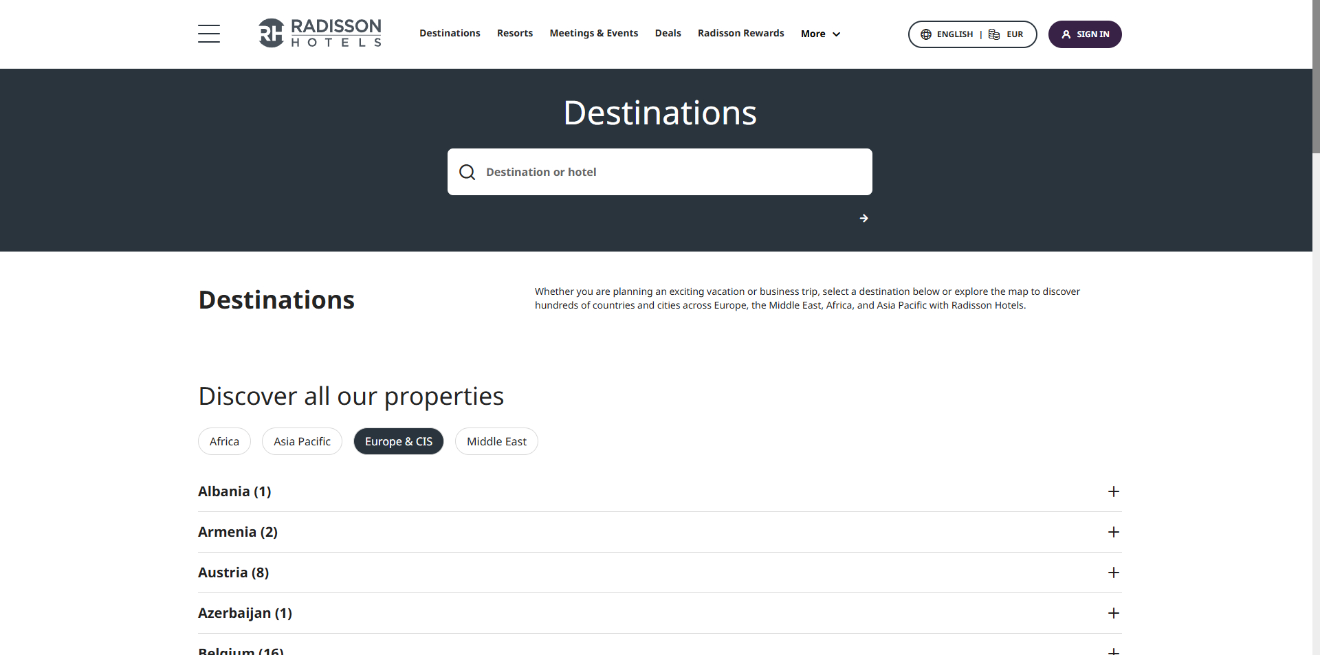 Radisson Hotels coupons