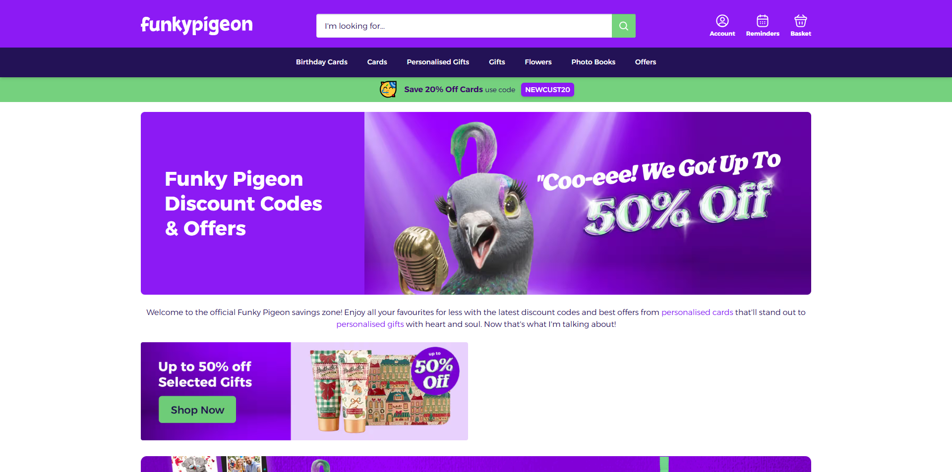 Funky Pigeon Promo Code