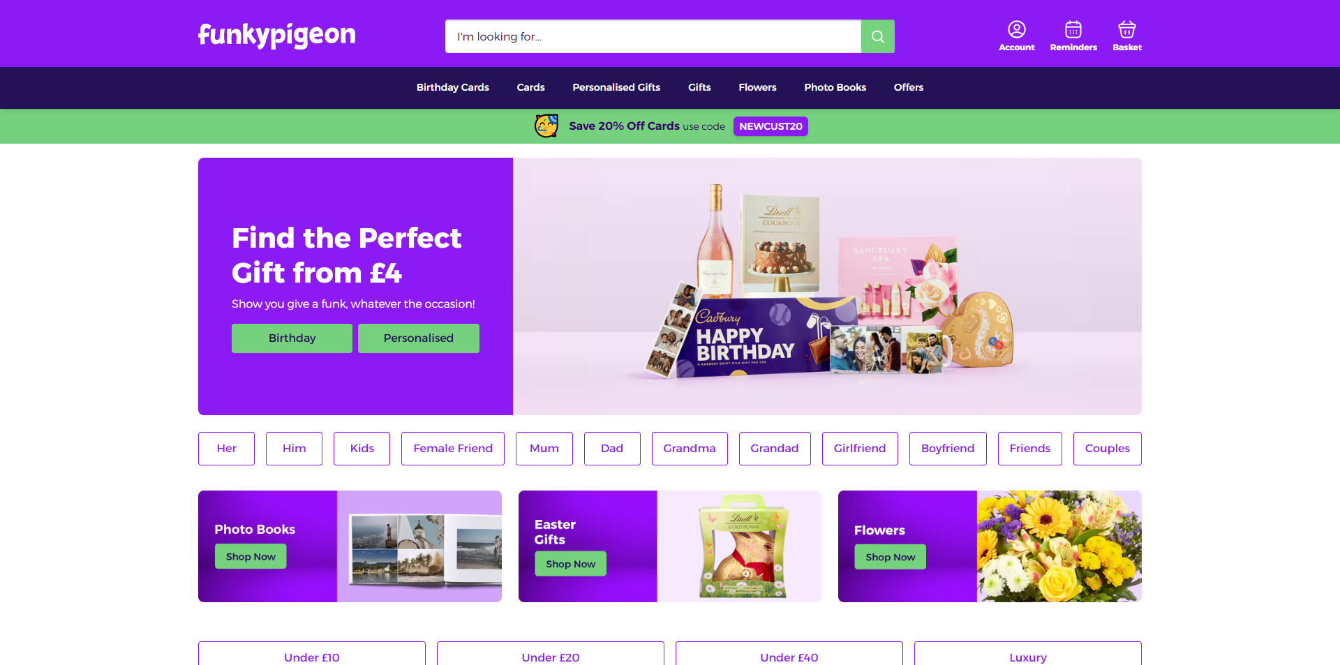 Funky Pigeon discount code