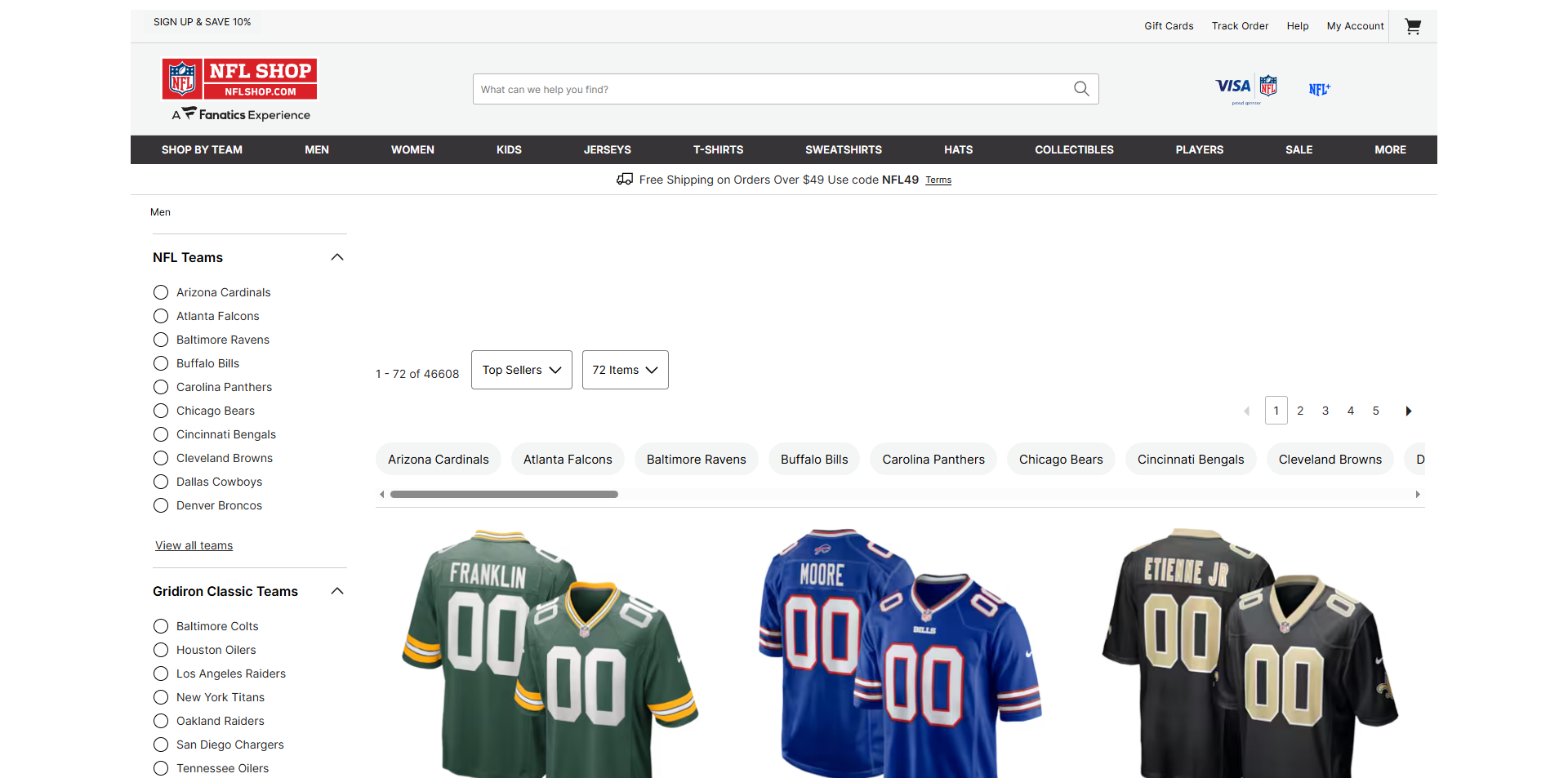 NFL shop coupons