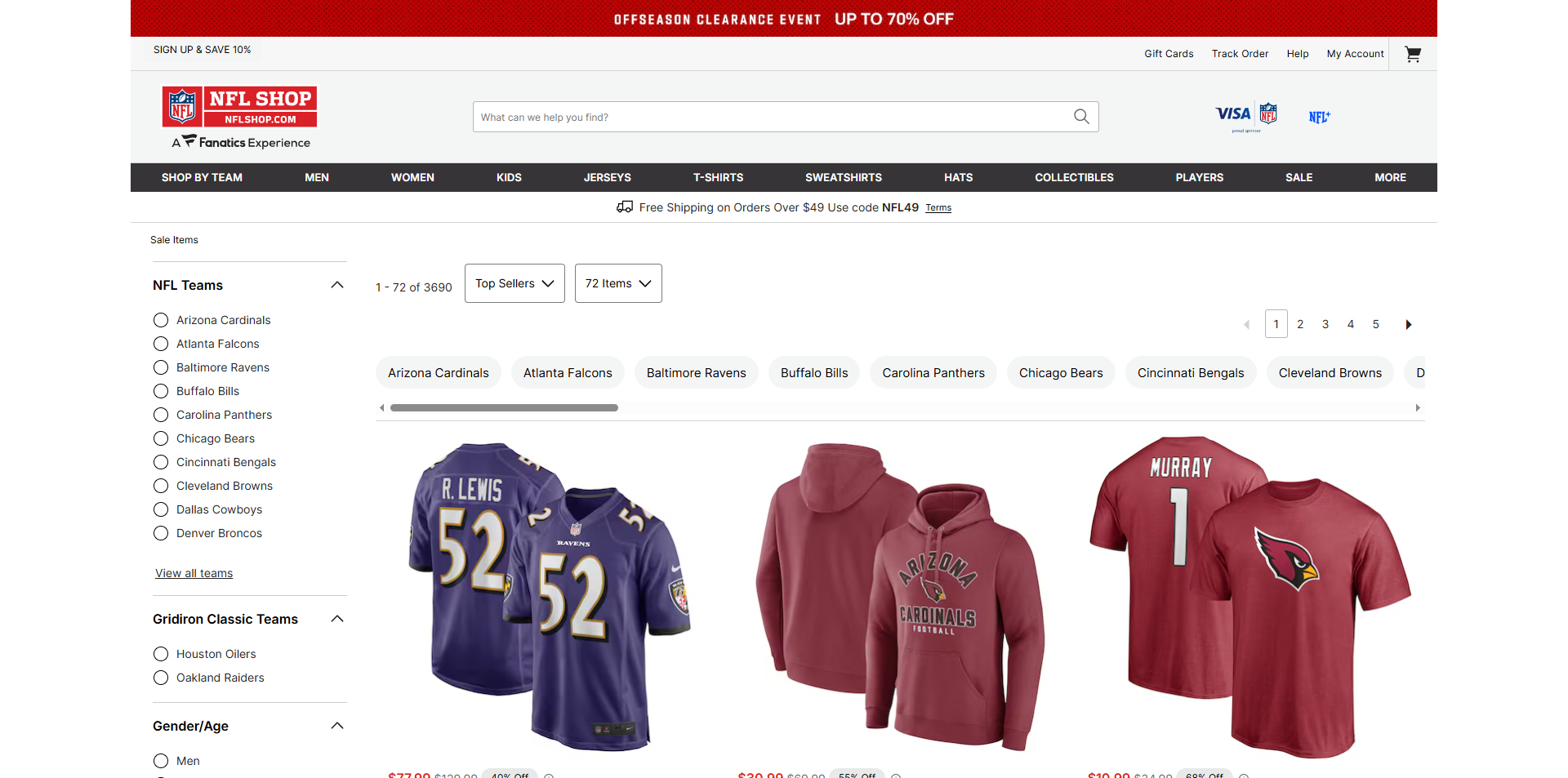 NFL shop Promo Code