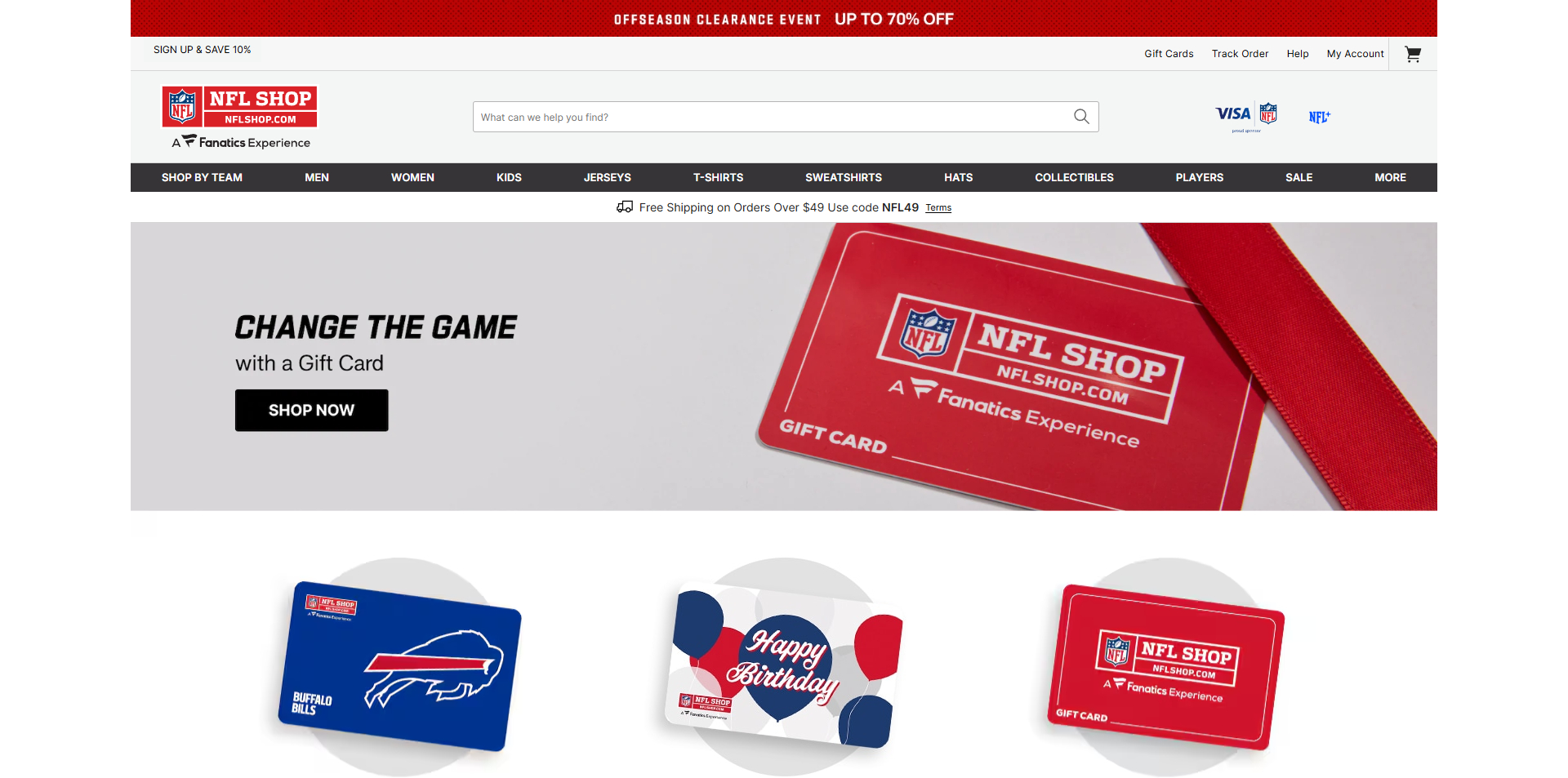 NFL shop discount code