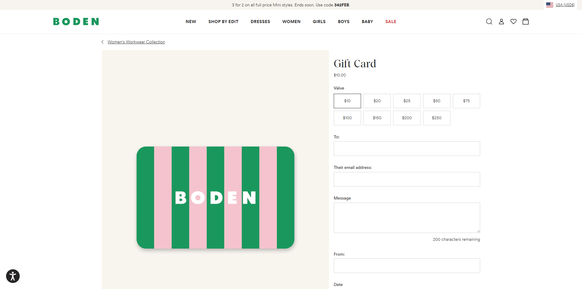 Boden discount code