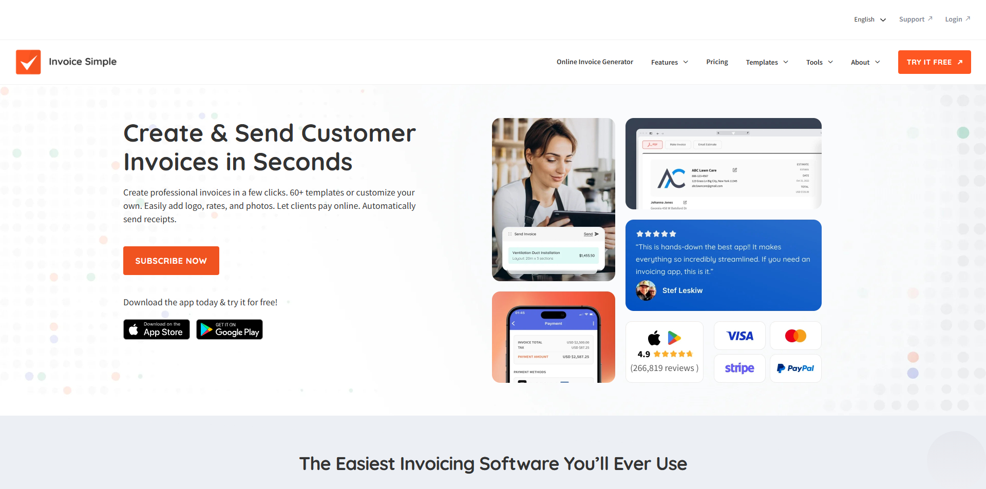 Invoice Simple discount code