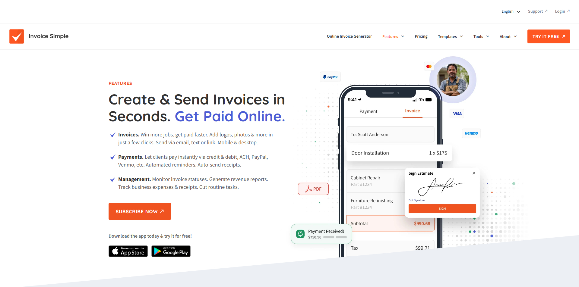 Invoice Simple discount code