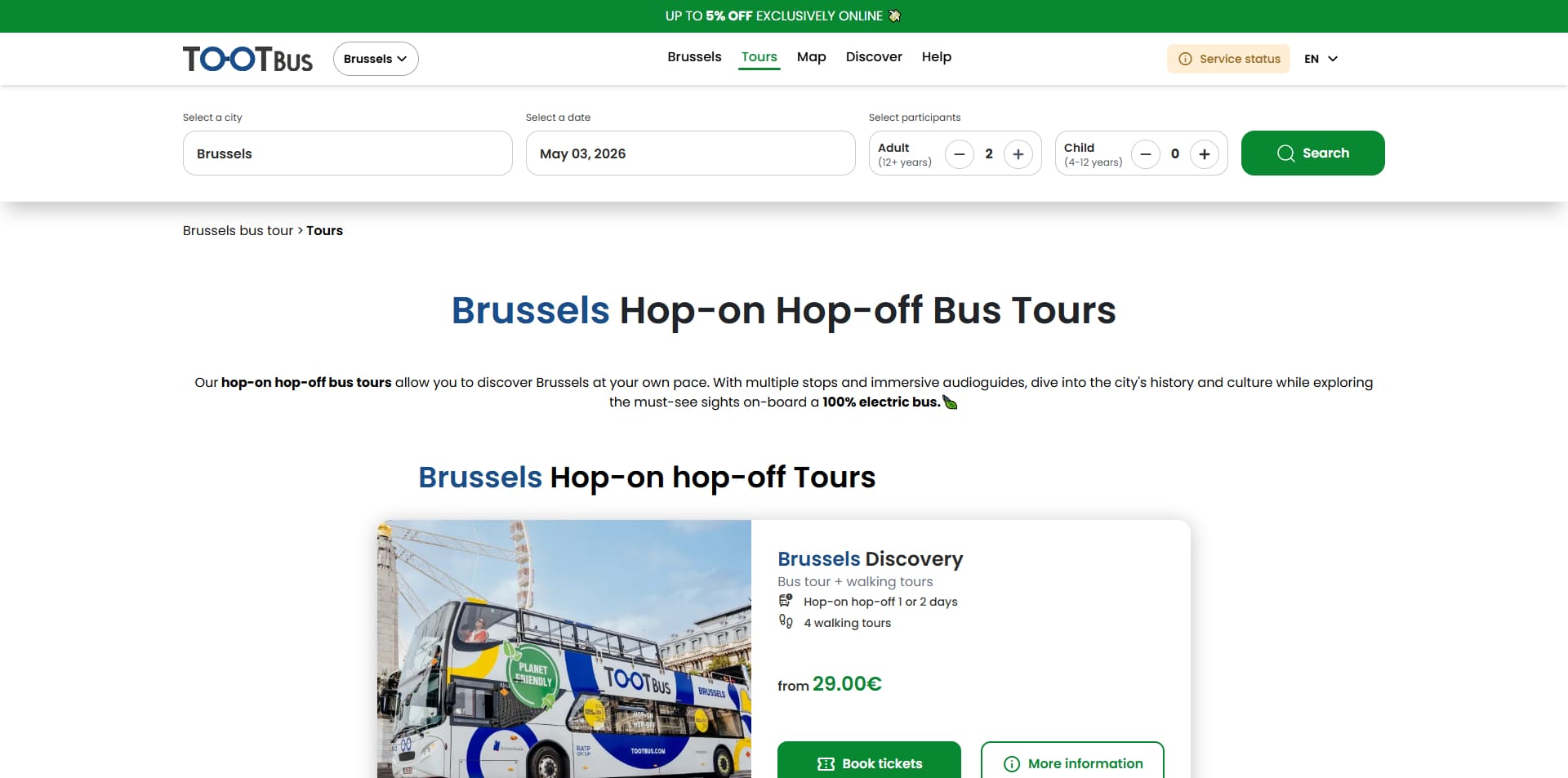 Tootbus voucher