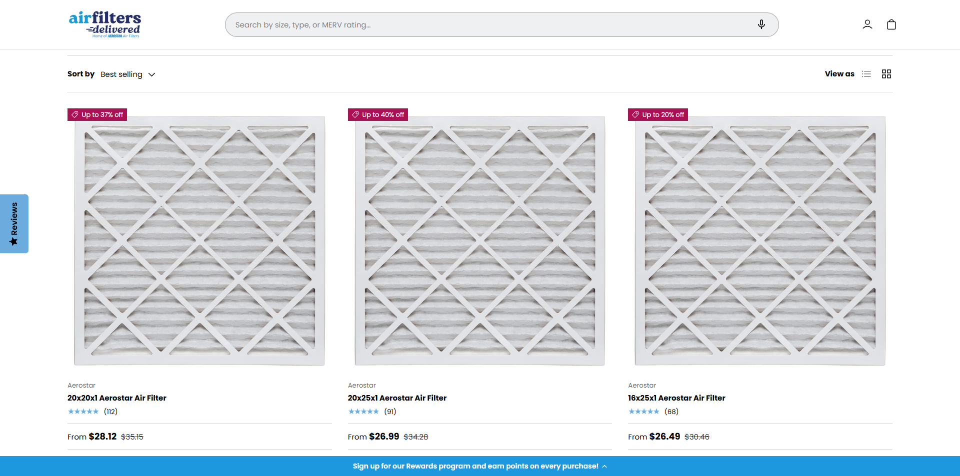 Air Filters Delivered voucher