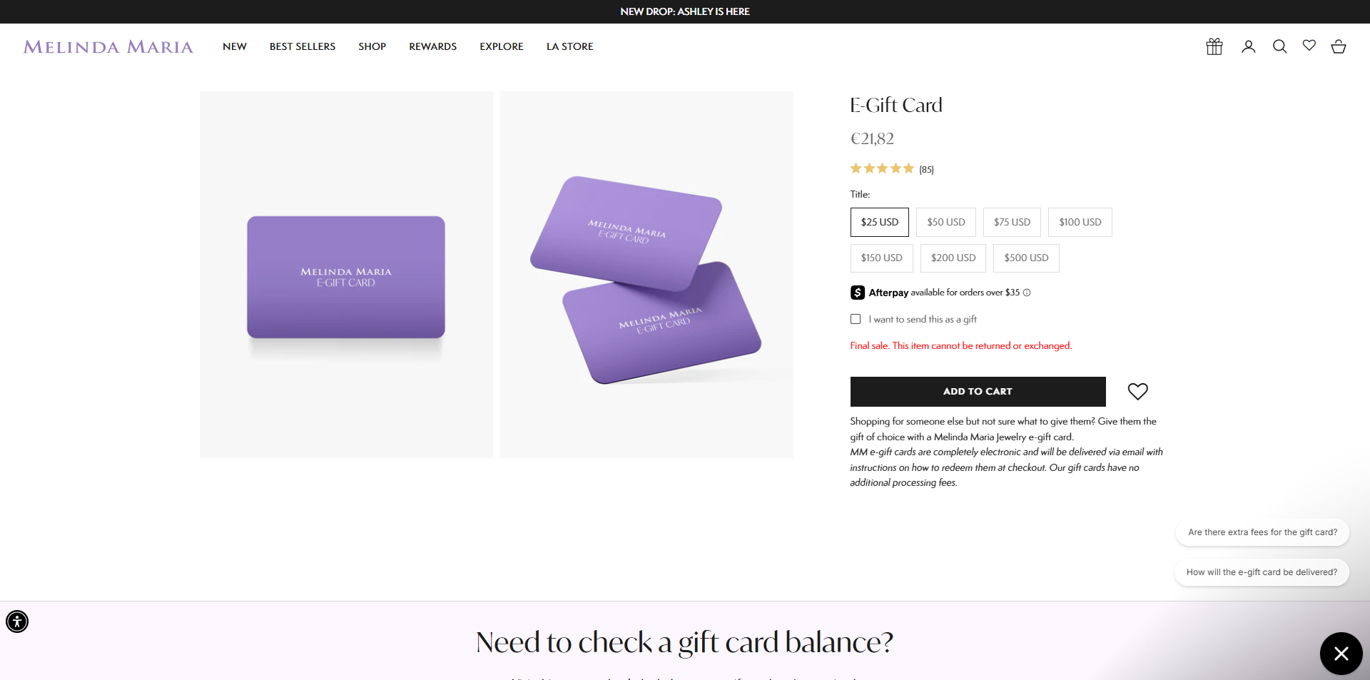 Melinda Maria Promo Code