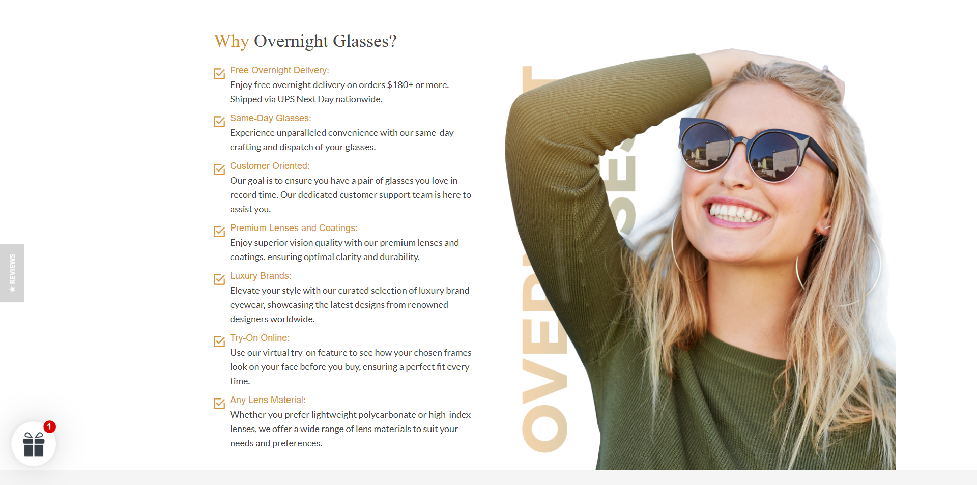Overnight Glasses voucher