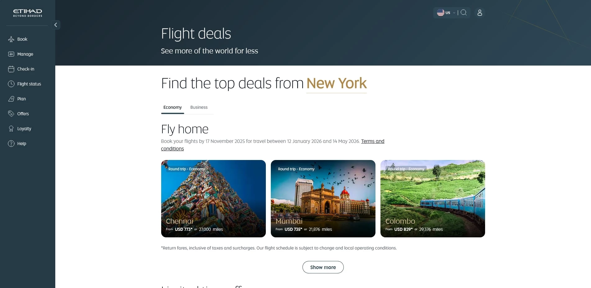 Etihad Airways promo code