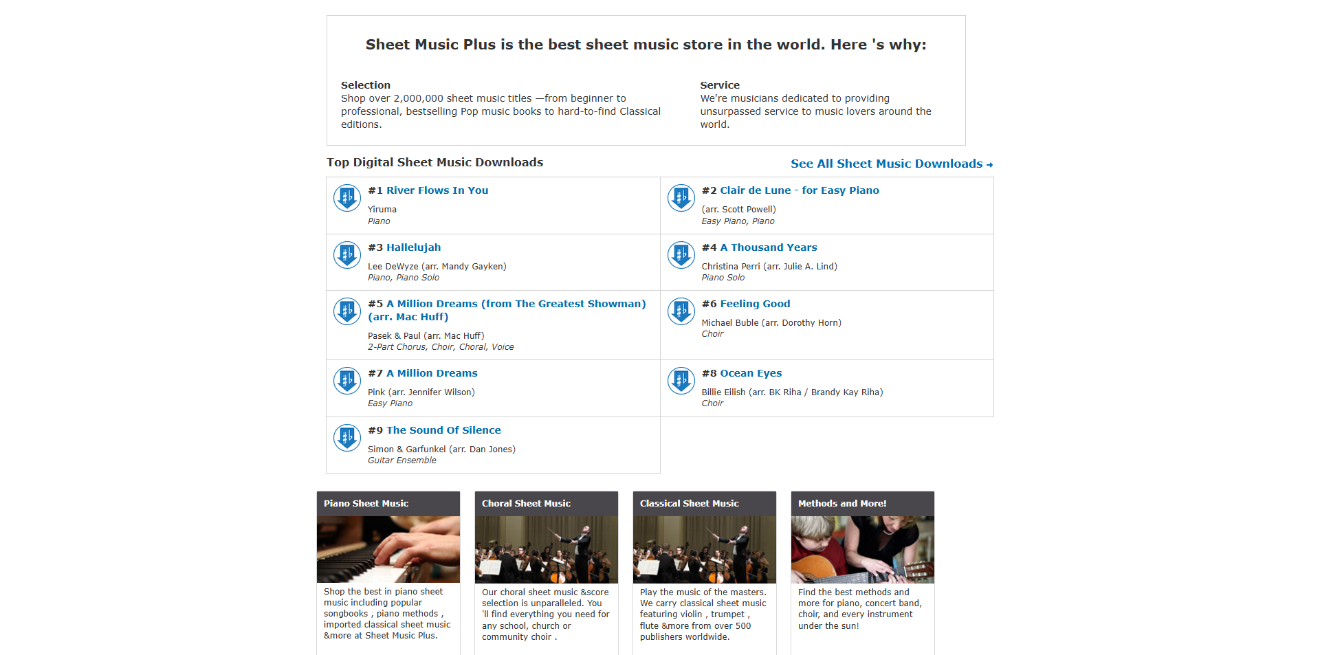 Sheet Music Plus coupons