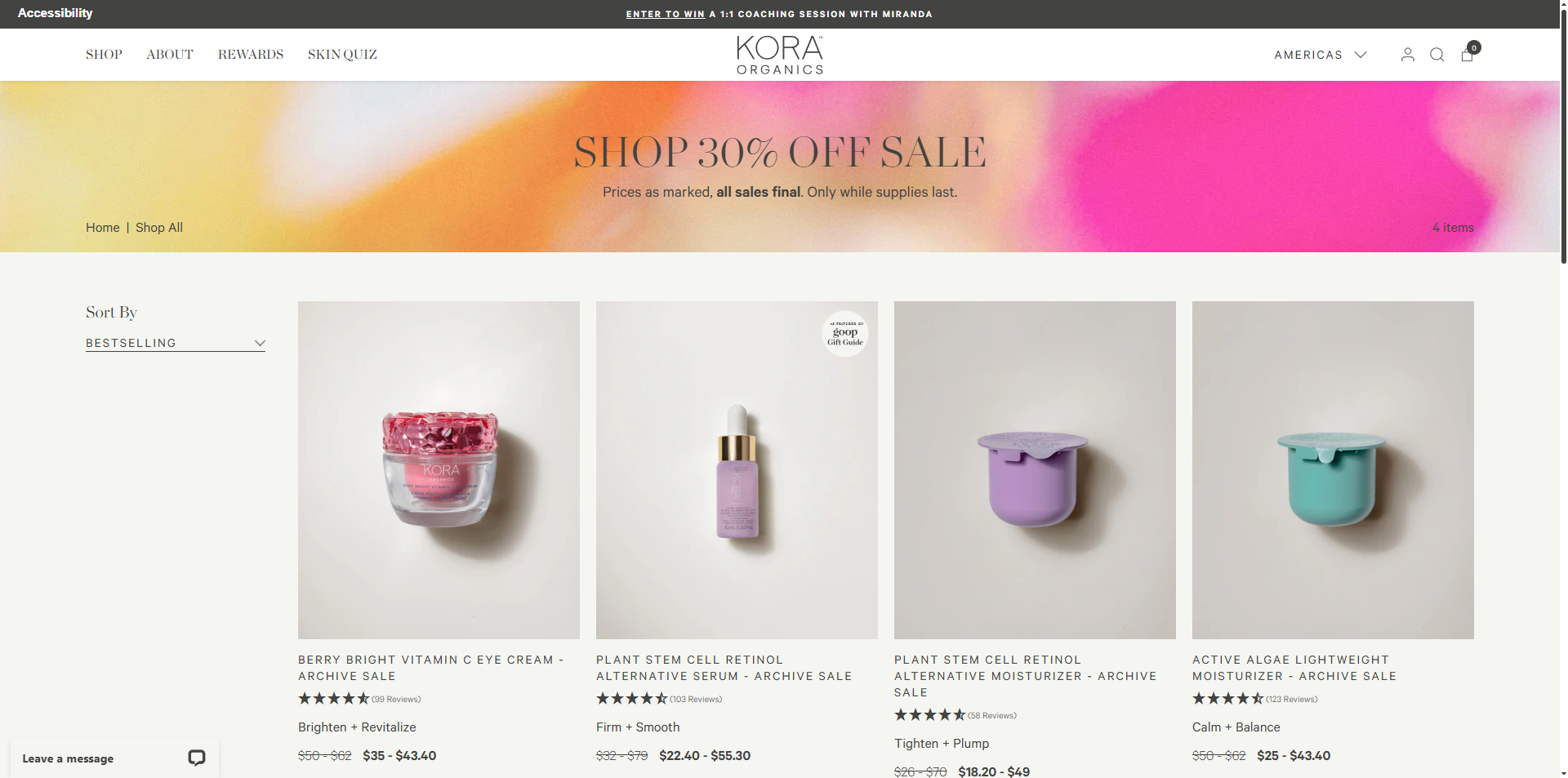 KORA Organics discount code