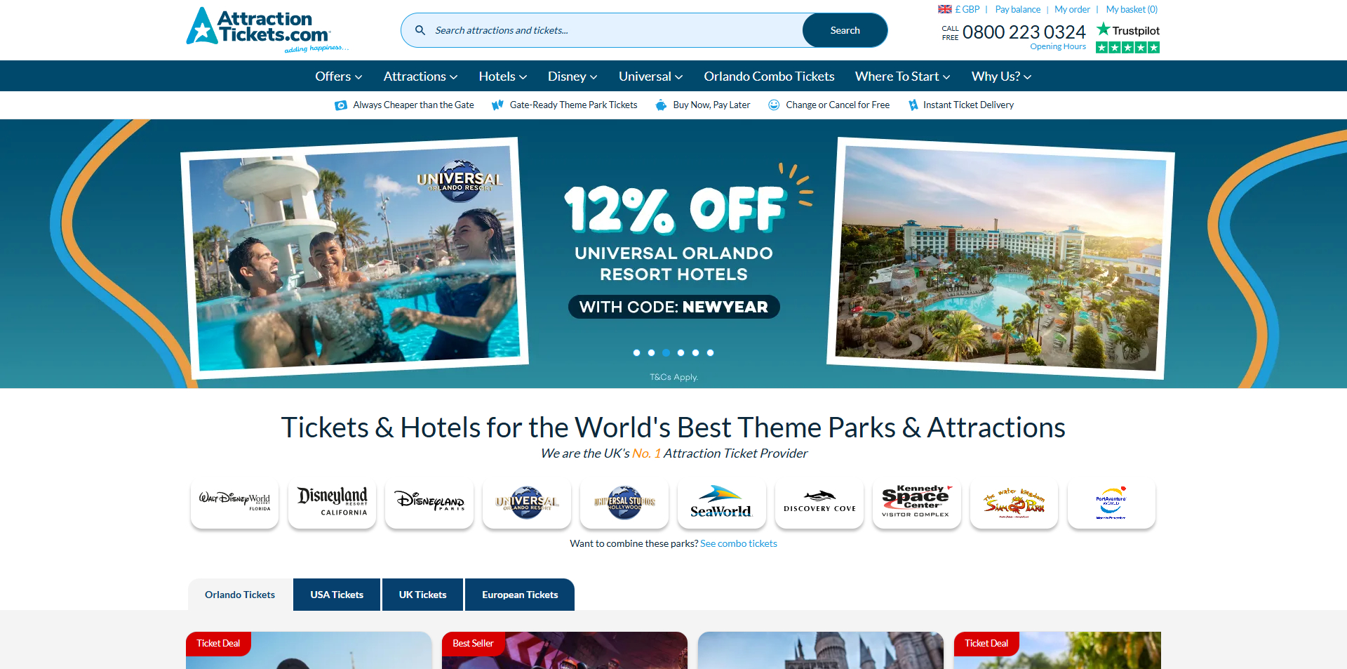 Attraction Tickets discount code