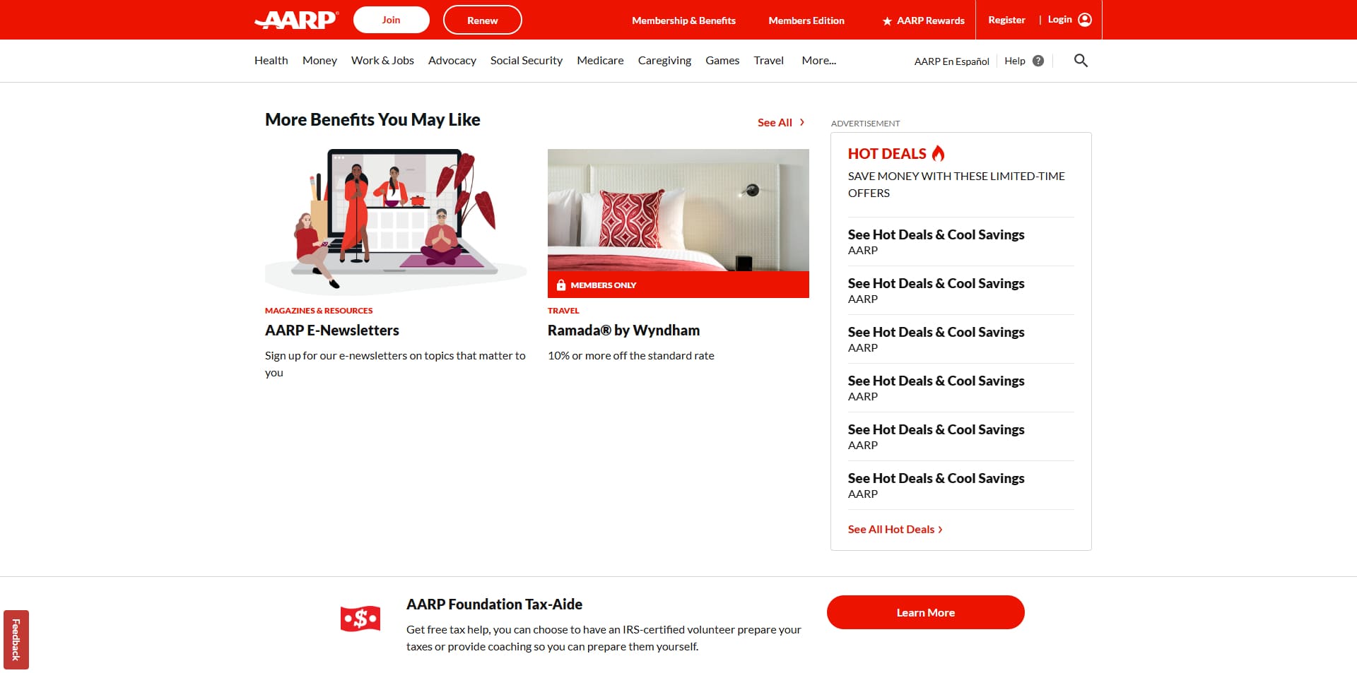 AARP coupons
