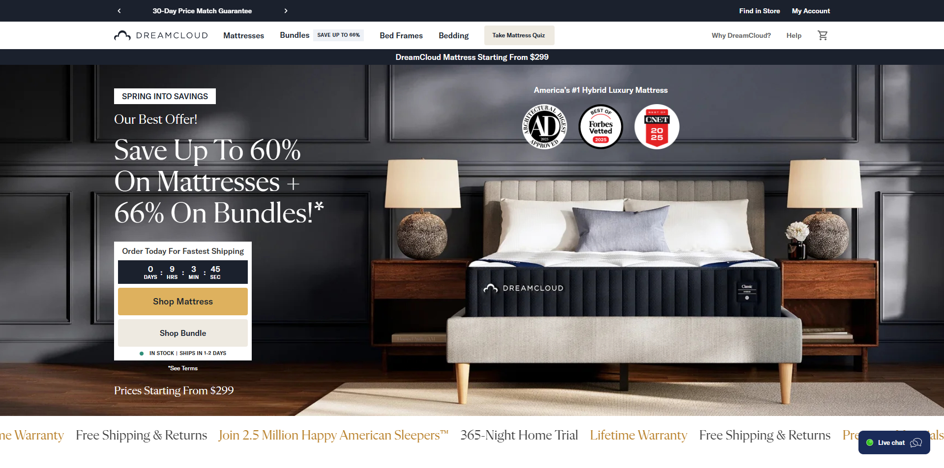 DreamCloud discount code