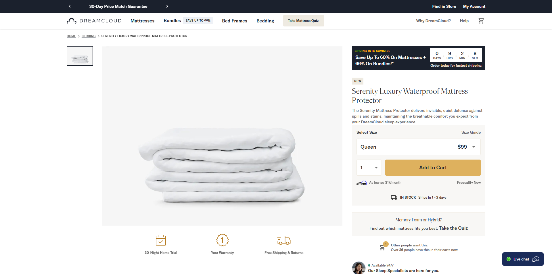 DreamCloud discount code